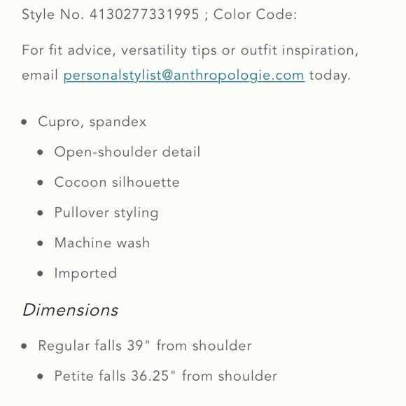 🛍Anthropologie Annalyn Cocoon Dress! - Picture 7 of 7